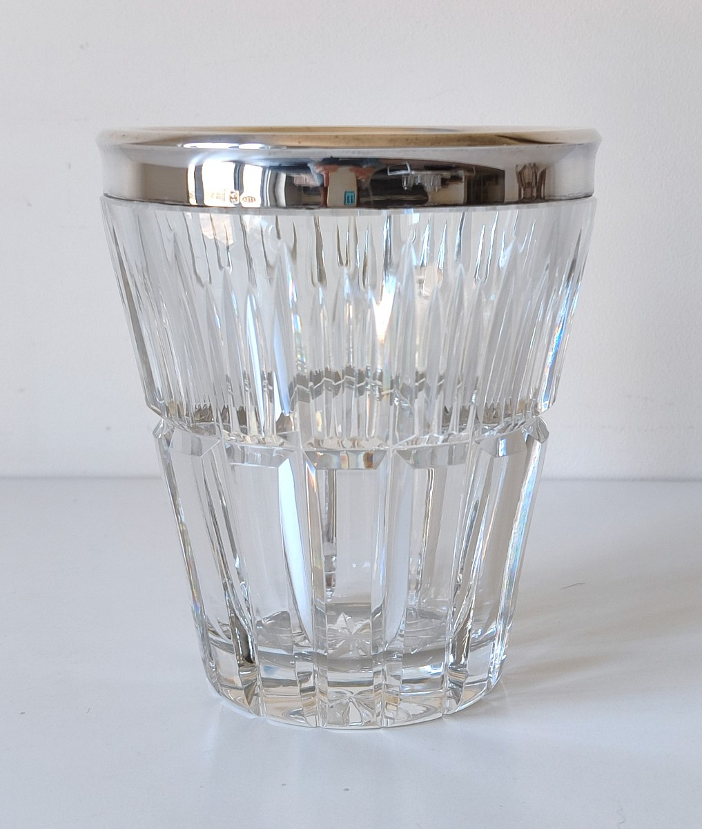 Vase en cristal et argent massif -photo-4