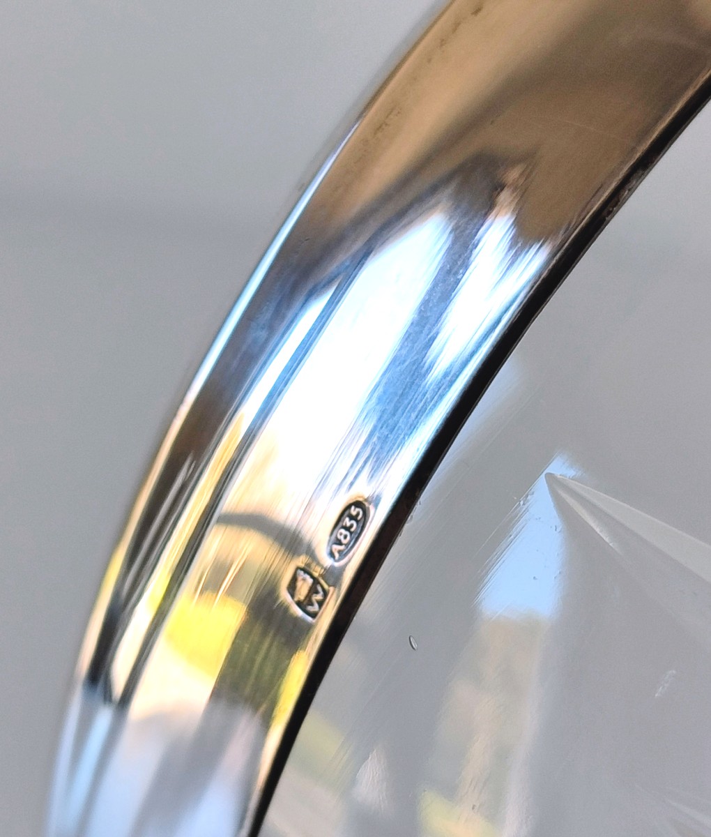 Vase en cristal et argent massif -photo-4