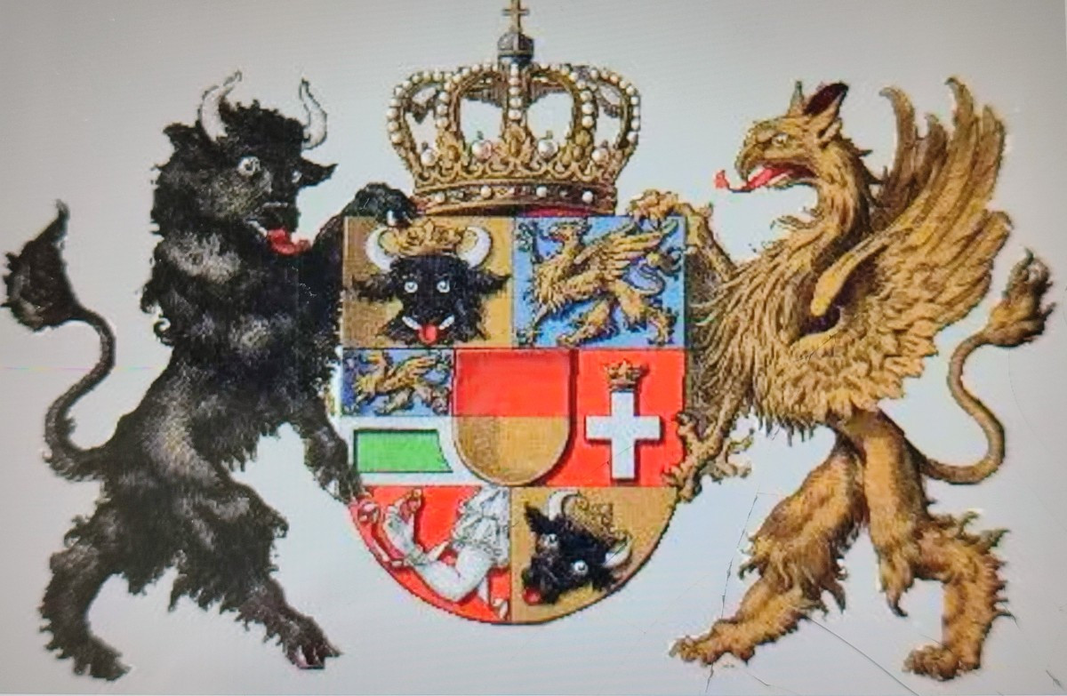 Six assiettes en argent massif avec les armoiries du Grand-Duché Mecklenbourg-Schwerin -photo-5