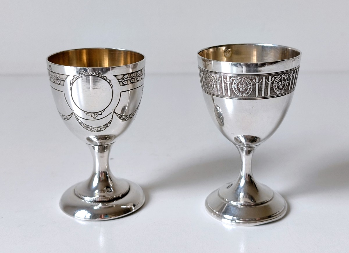 Six coquetiers en argent massif -photo-1