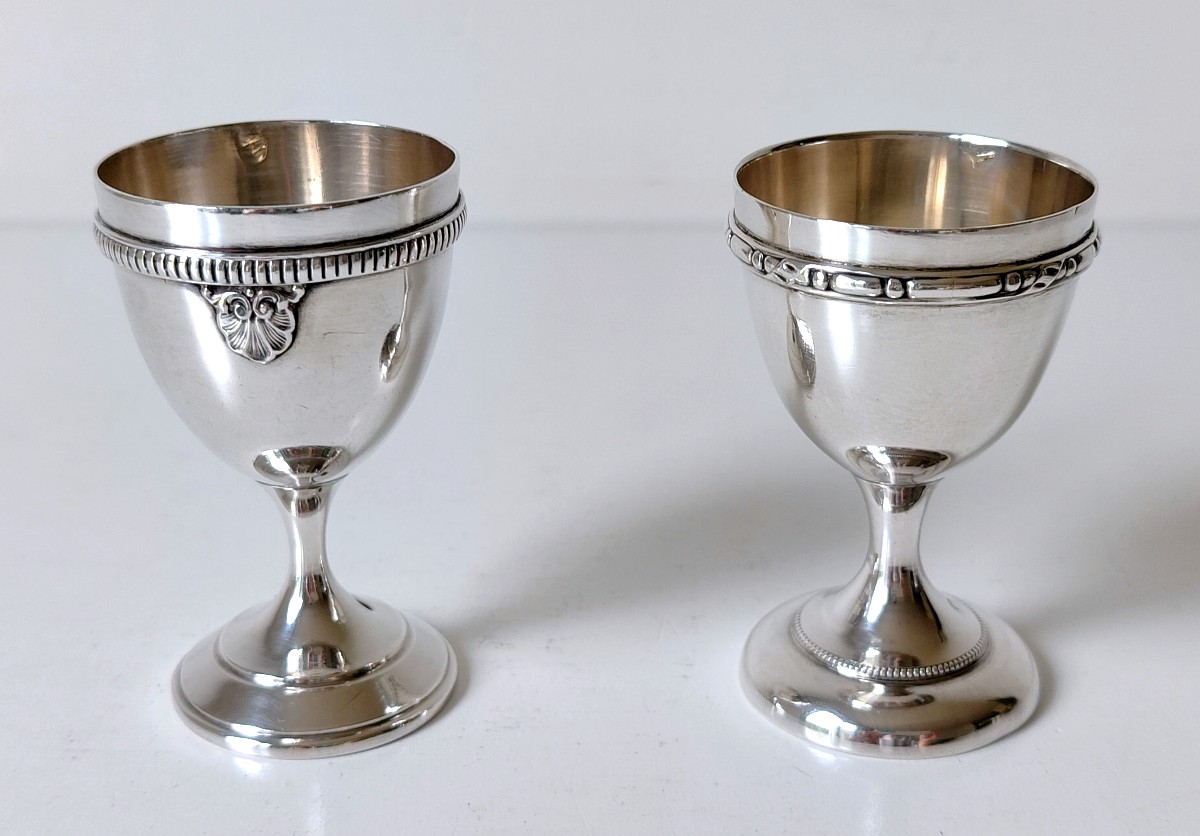 Six coquetiers en argent massif -photo-3