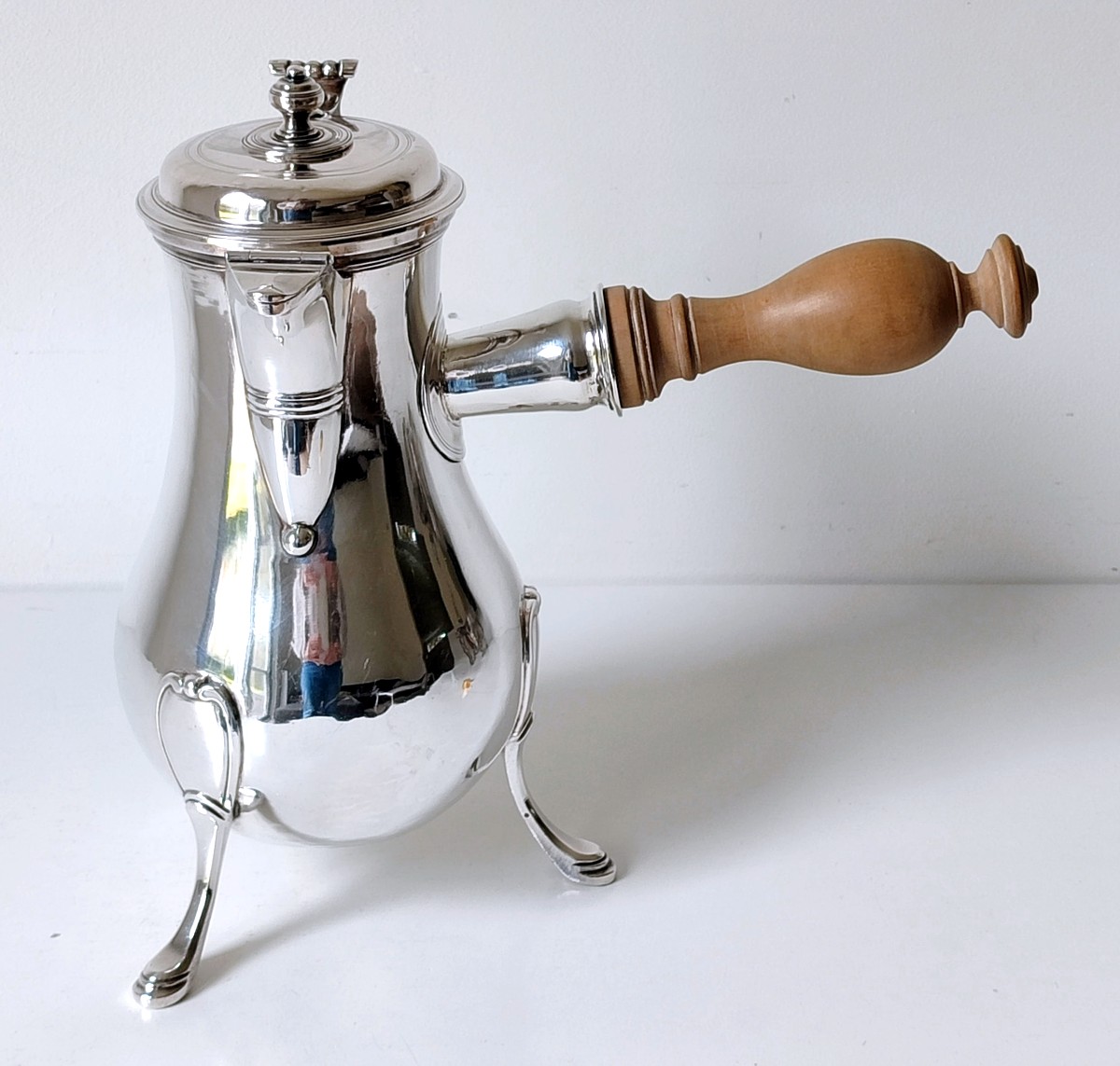 Solid Silver Chocolate Pot, Paris 1769-photo-2