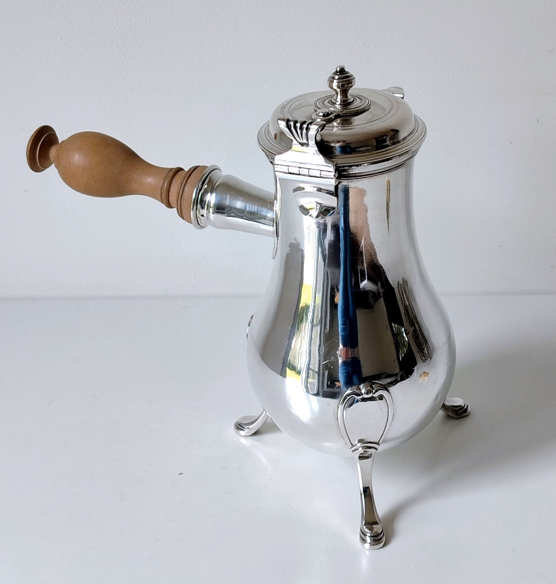 Solid Silver Chocolate Pot, Paris 1769-photo-4