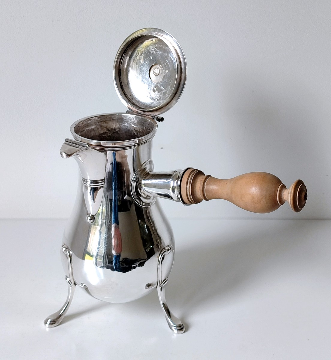 Solid Silver Chocolate Pot, Paris 1769-photo-2