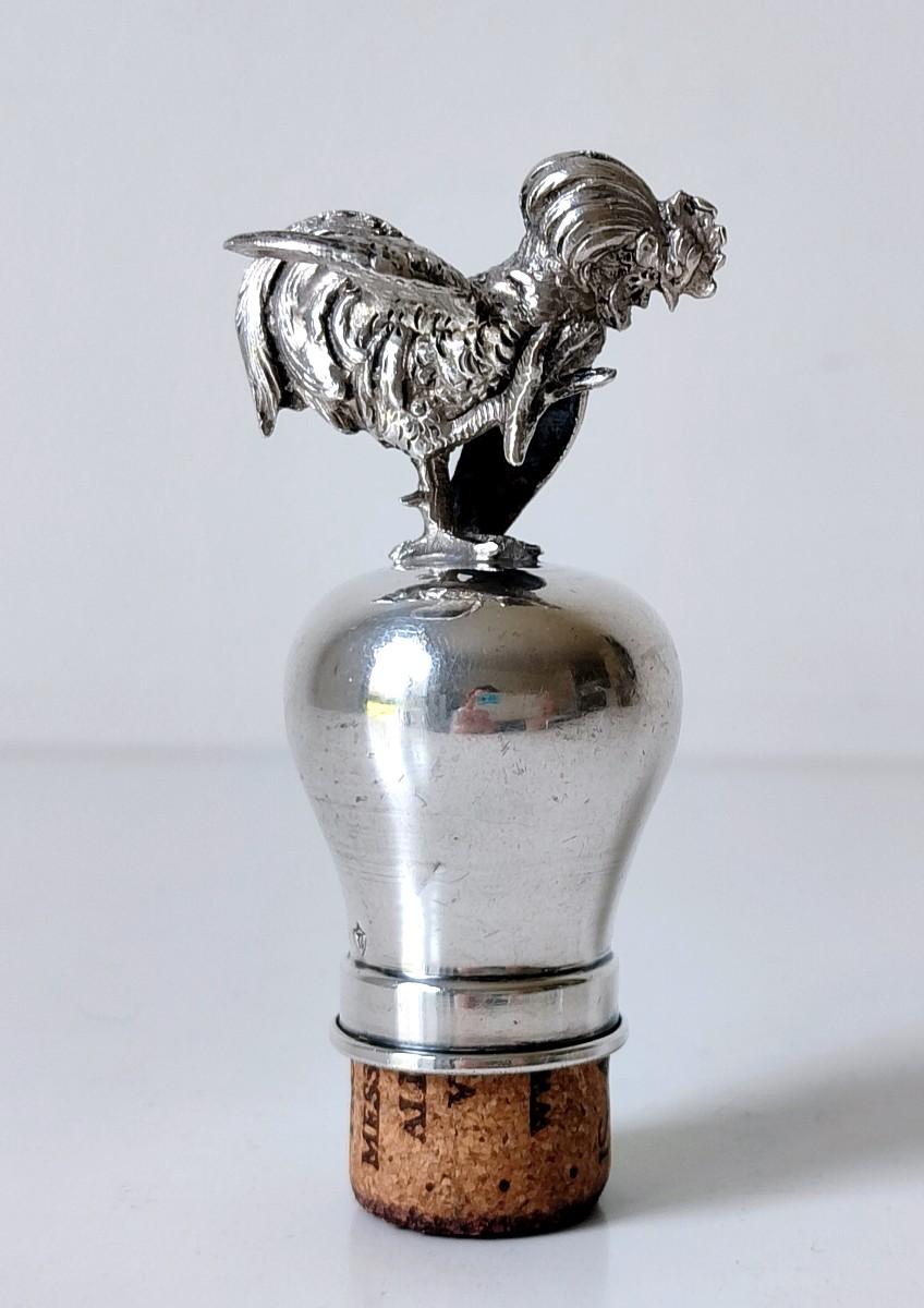 Bouchon de bouteille en argent massif -photo-2