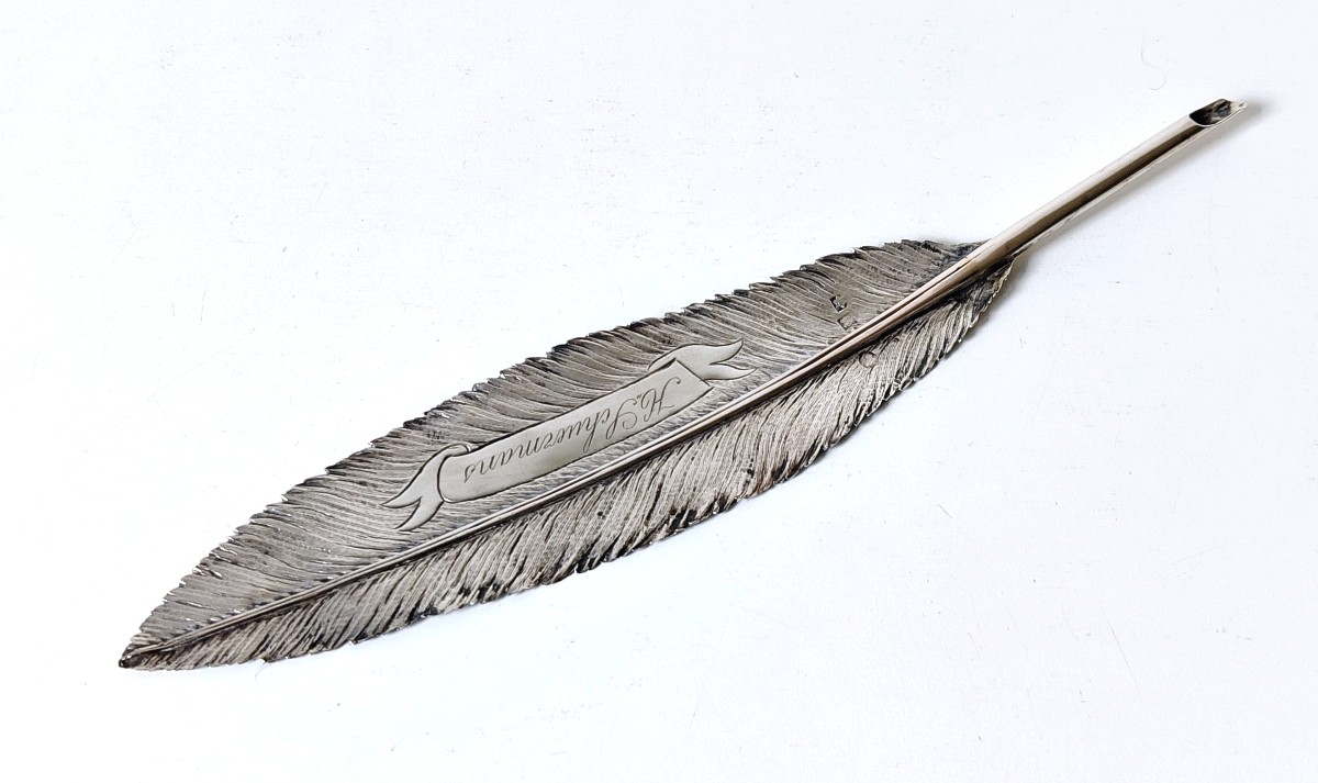 Solid Silver Pen Holder, Brussels 1831-1868 -photo-2