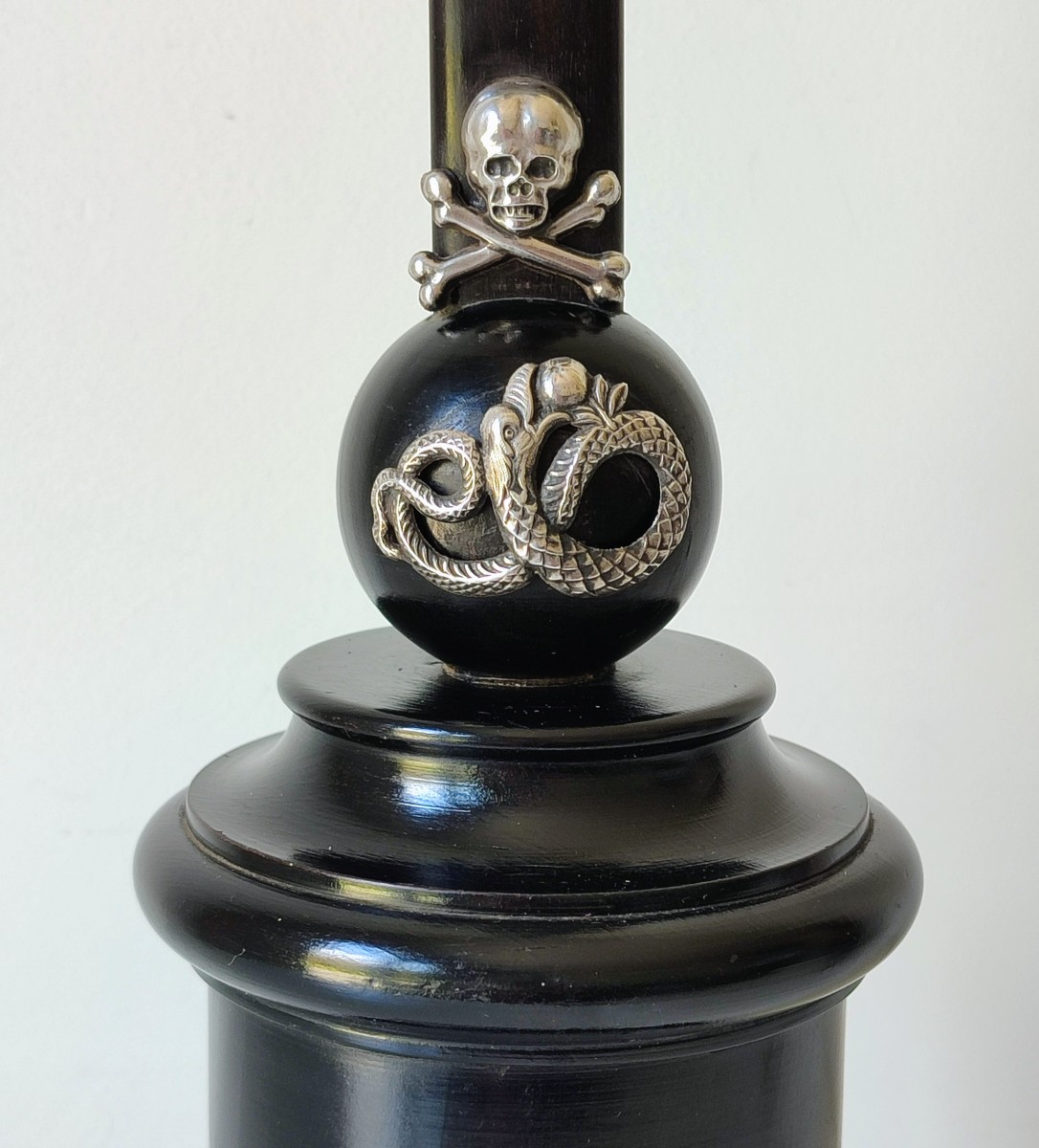 Crucifix In Solid Silver And Wood Ghent 1840-photo-3