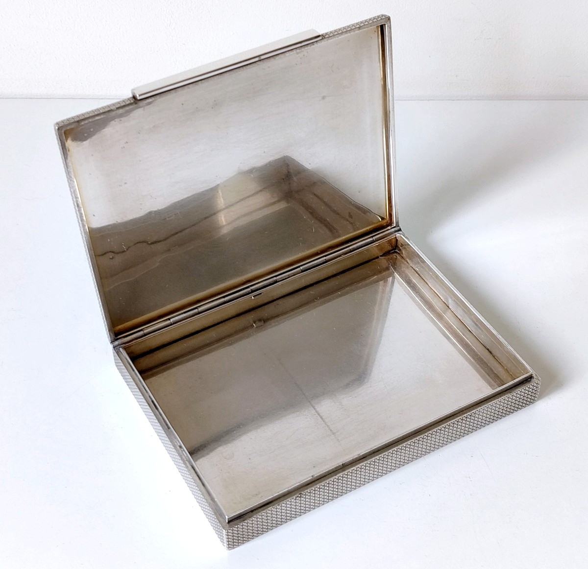 Boîte à cigares art deco en argent massif -photo-7