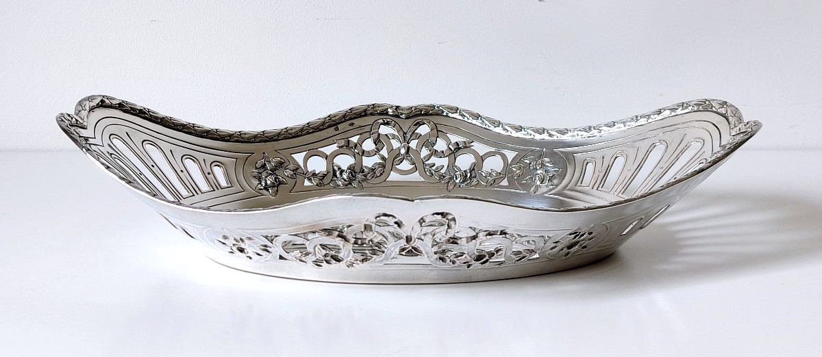 Openwork Basket In Sterling Silver-photo-1