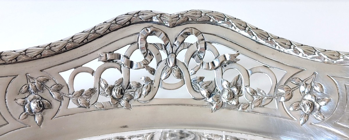 Openwork Basket In Sterling Silver-photo-6