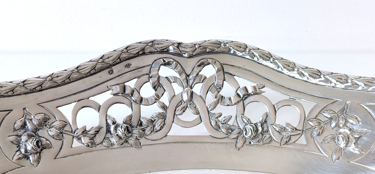 Openwork Basket In Sterling Silver-photo-7