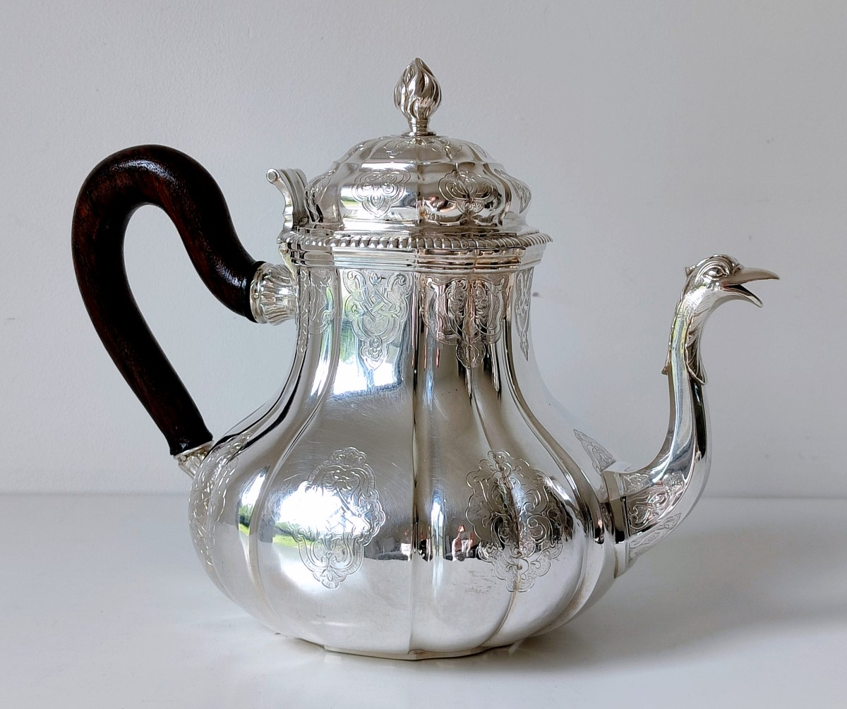 Théière en argent massif Bruxelles 1831-1868 -photo-3