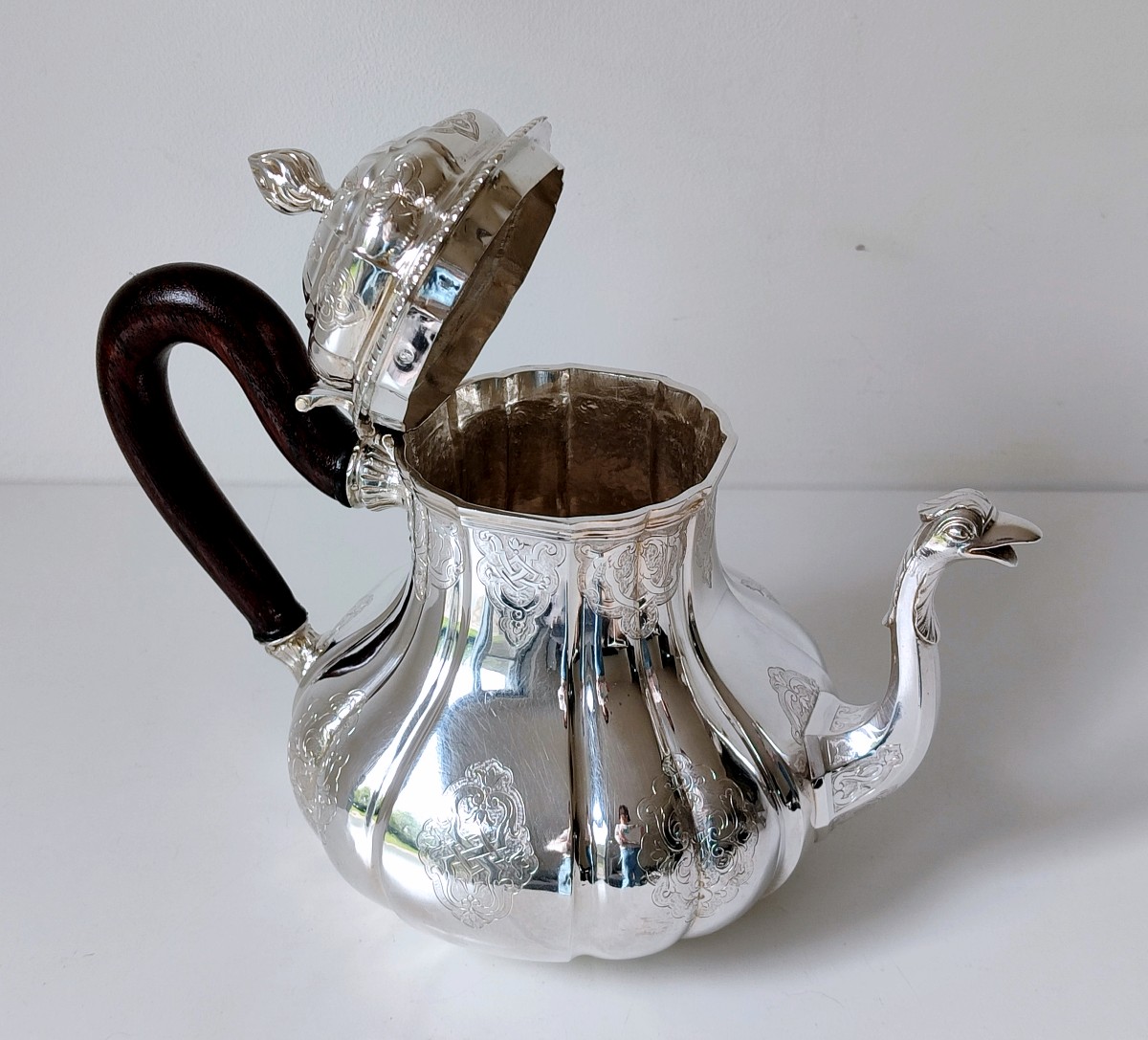 Théière en argent massif Bruxelles 1831-1868 -photo-3