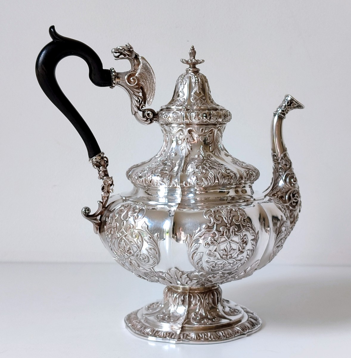 Théière en argent massif Bruxelles 1831-1868 Philippe Joseph Allard -photo-2