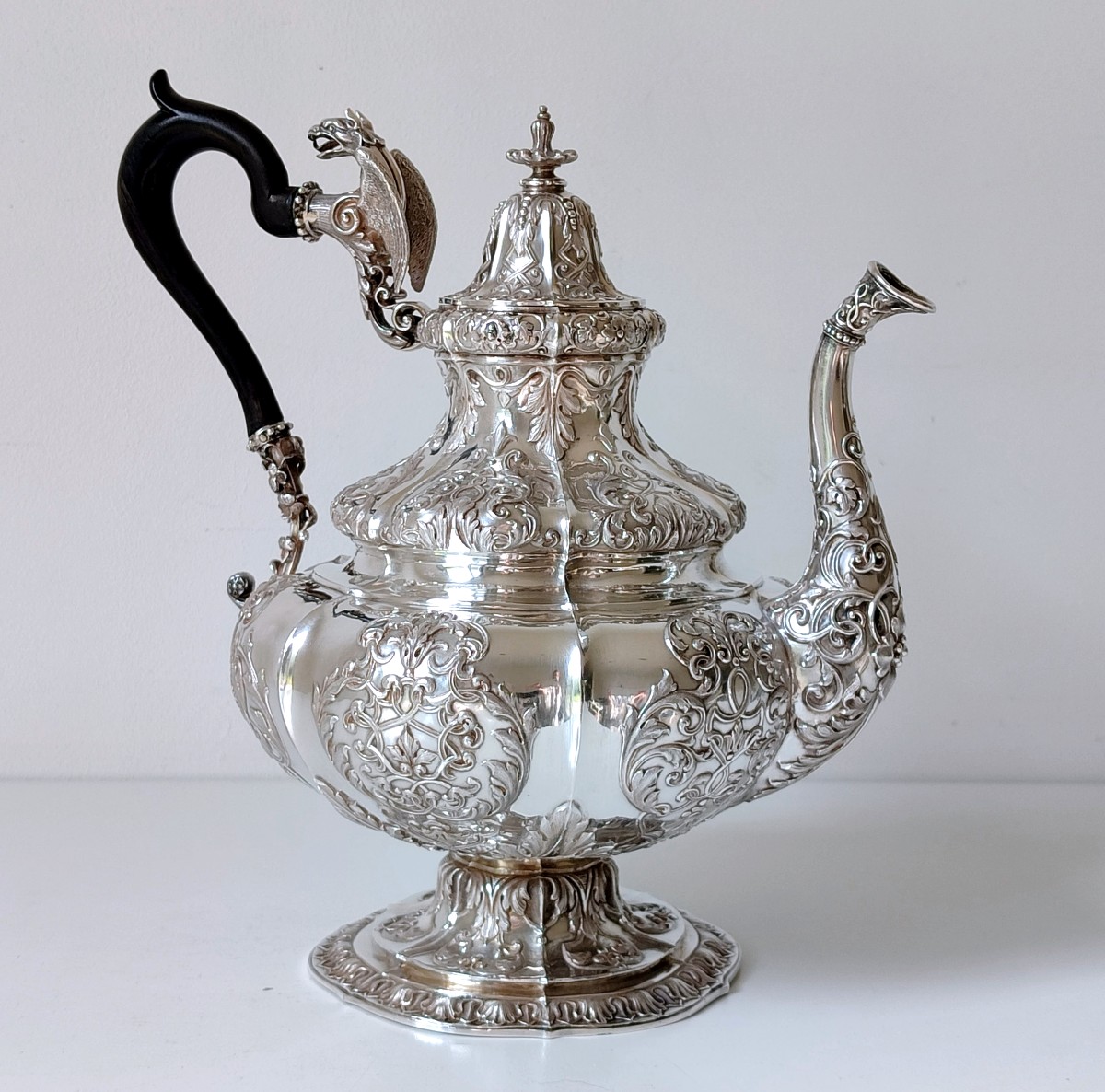 Théière en argent massif Bruxelles 1831-1868 Philippe Joseph Allard -photo-3