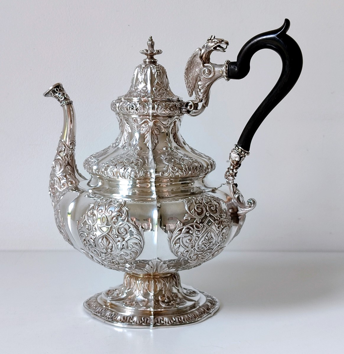 Théière en argent massif Bruxelles 1831-1868 Philippe Joseph Allard -photo-4