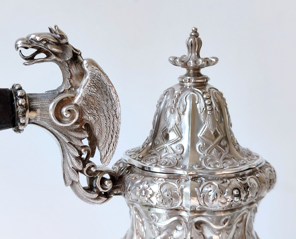 Théière en argent massif Bruxelles 1831-1868 Philippe Joseph Allard -photo-3