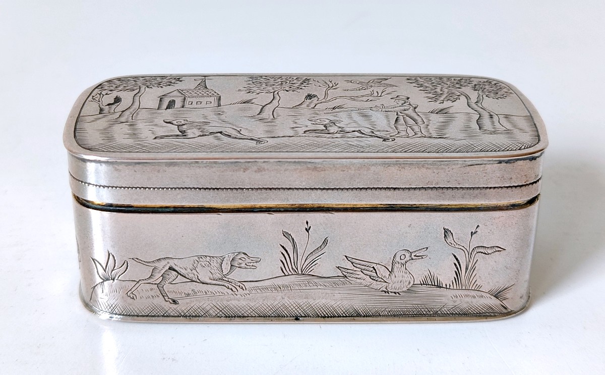Solid Silver 18 Century Snuffbox -photo-2