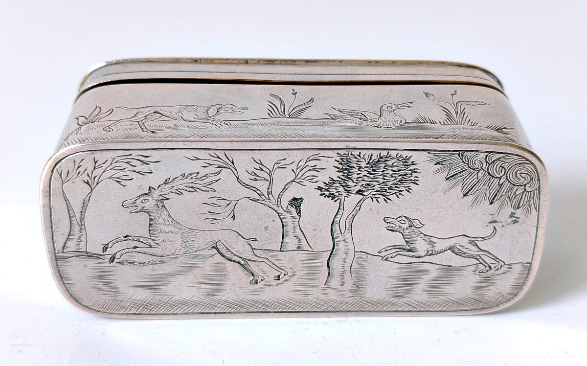 Solid Silver 18 Century Snuffbox -photo-1
