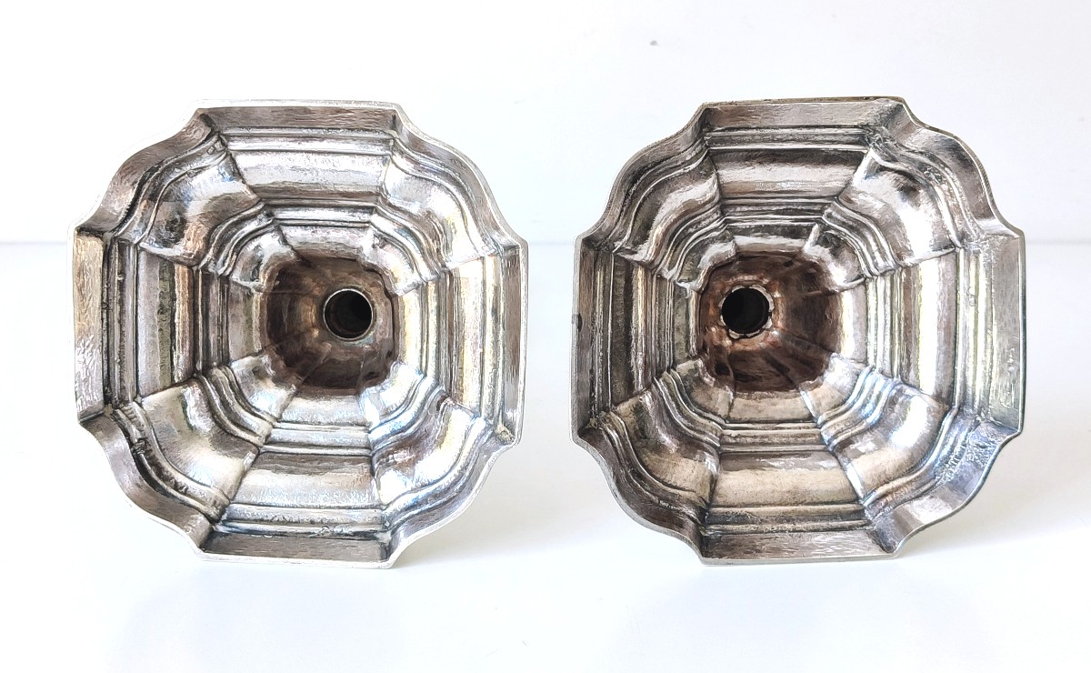 A Pair Of Silver Candlesticks Bruges 1774-photo-5