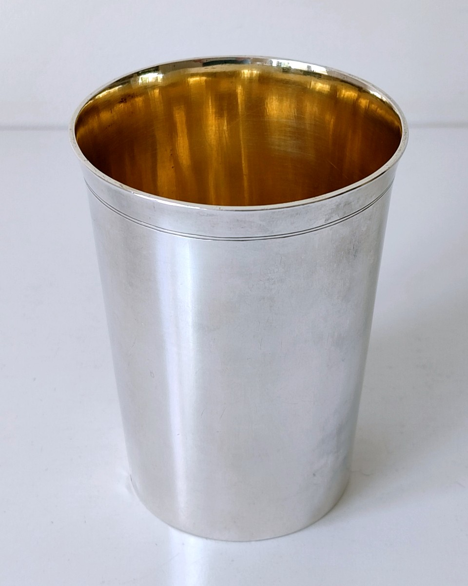 Timbale d'époque empire en argent massif 