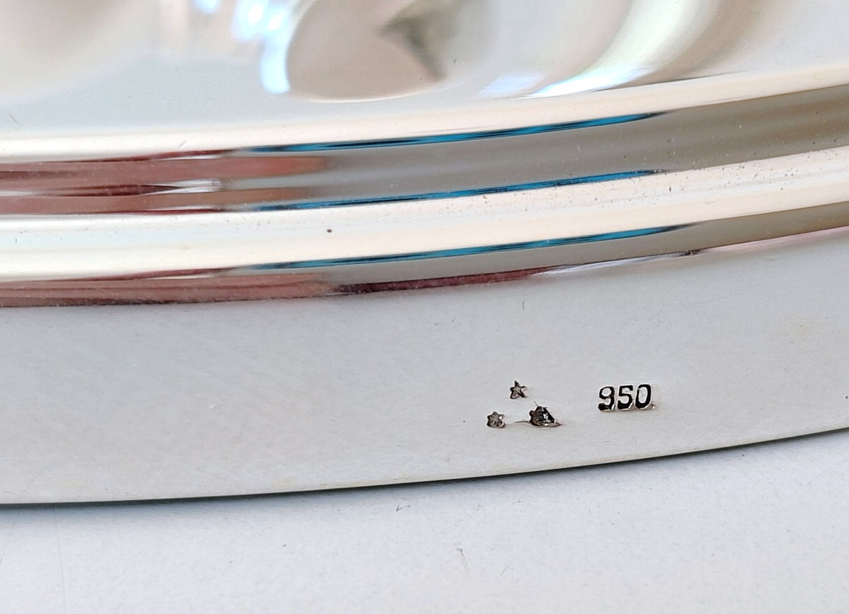 Une paire de candélabres art deco en argent massif -photo-1