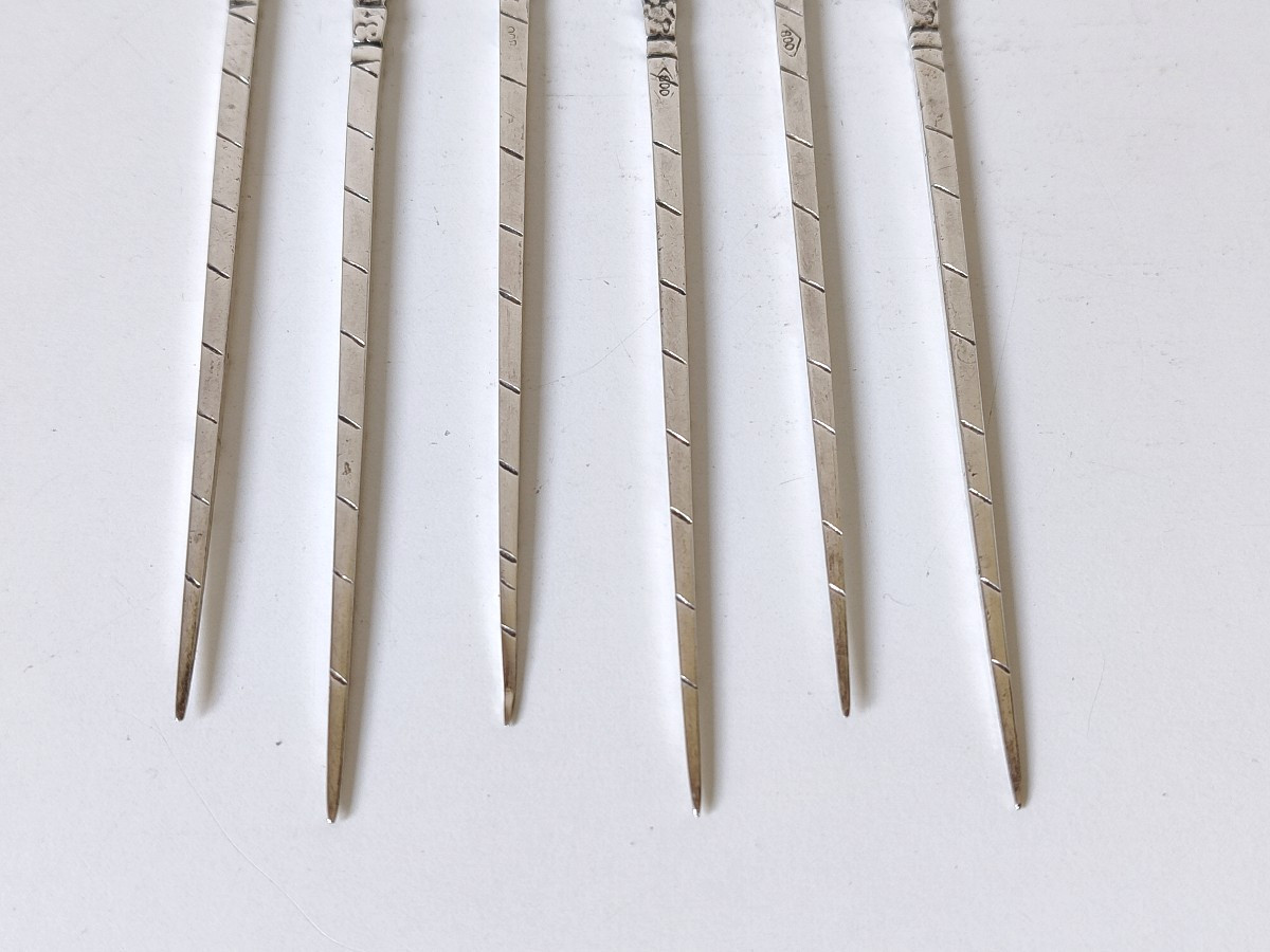Six Cocktail Picks In Sterling Silver-photo-1