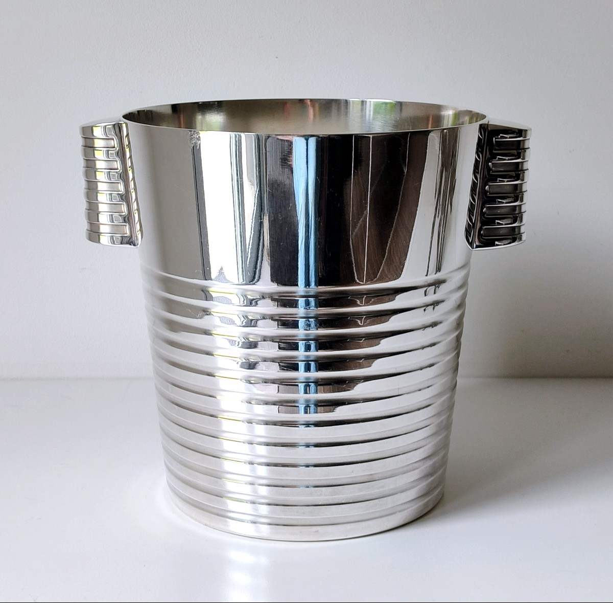 Christofle Champagne Bucket Model Ondulations Luc Lanel -photo-2