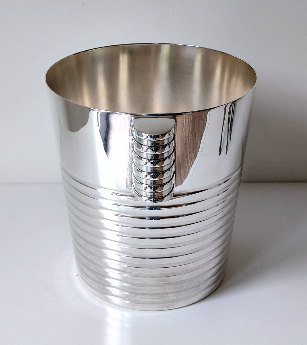 Christofle Champagne Bucket Model Ondulations Luc Lanel -photo-3