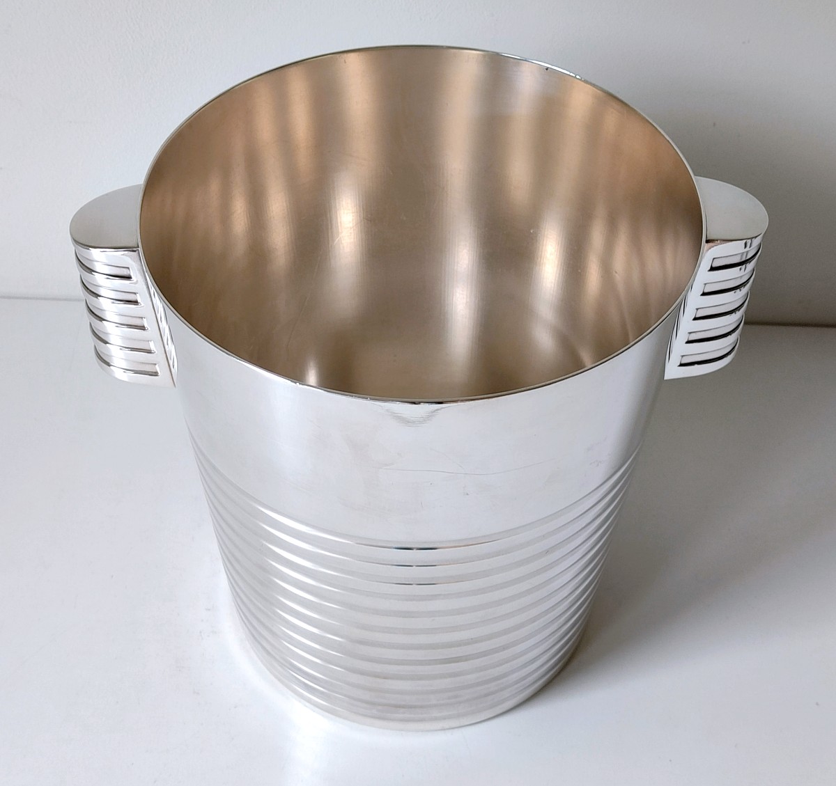 Christofle Champagne Bucket Model Ondulations Luc Lanel -photo-4
