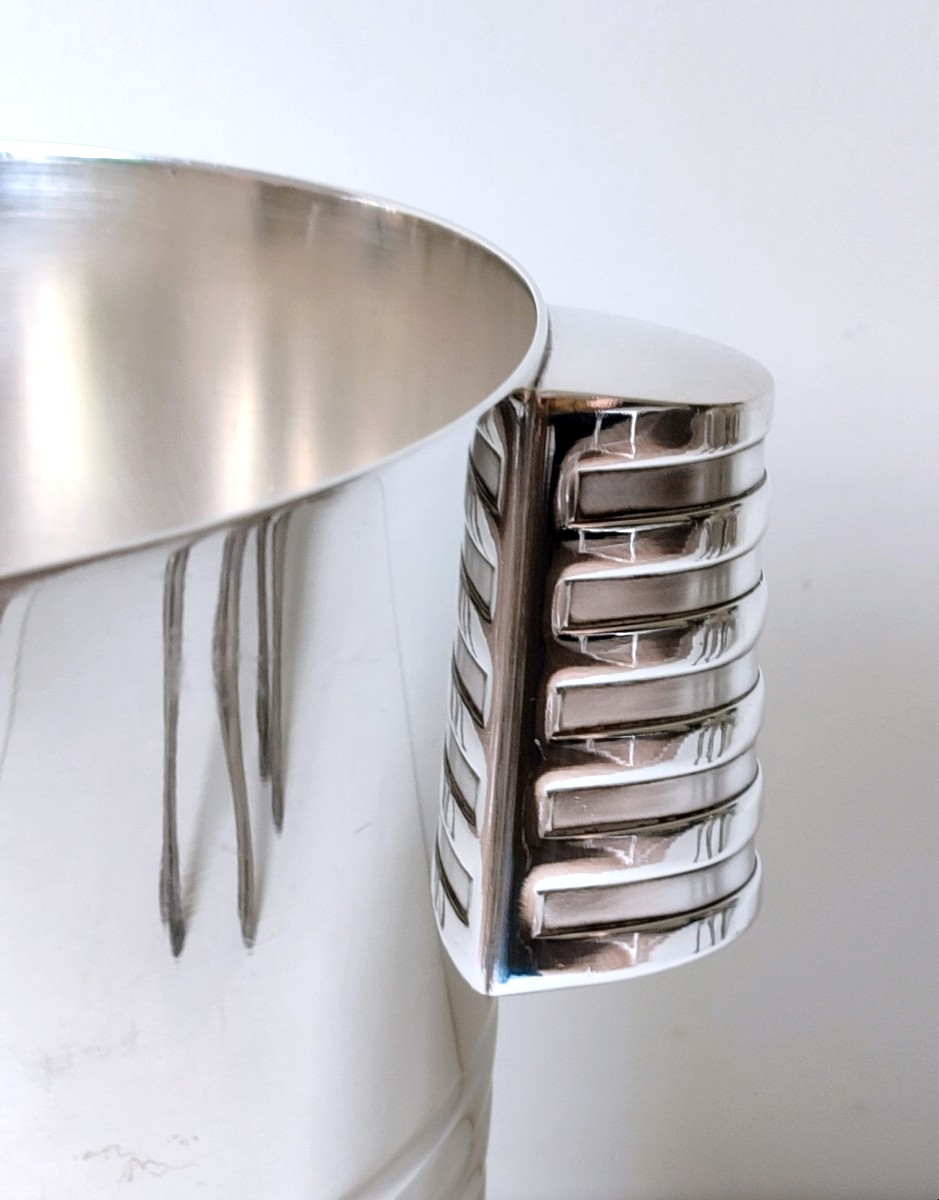 Christofle Champagne Bucket Model Ondulations Luc Lanel -photo-3