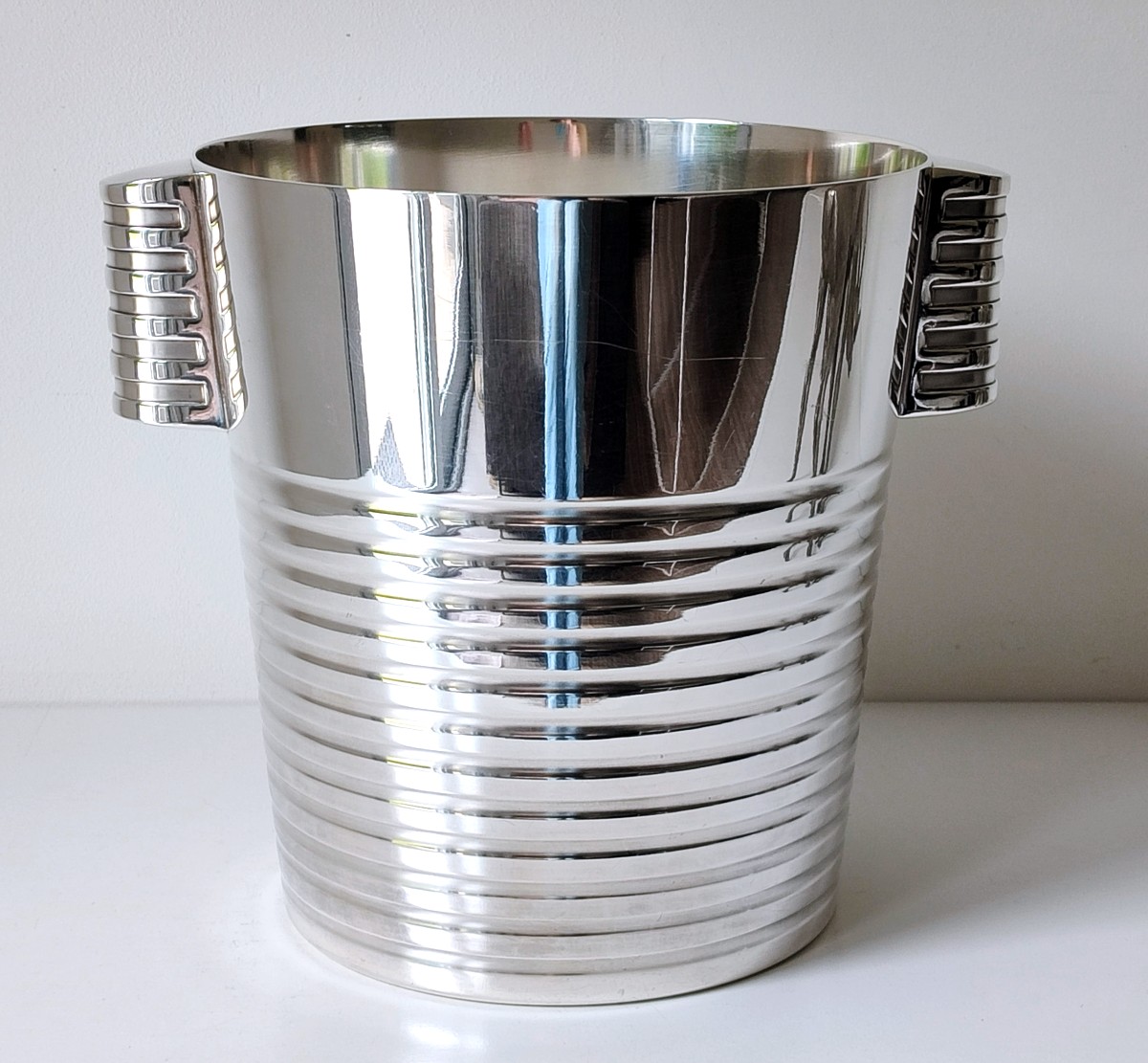 Christofle Champagne Bucket Model Ondulations Luc Lanel 