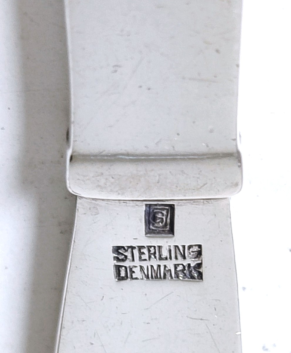Georg Jensen Sterling Silver Children's Cutlery, Pyramid Pattern-photo-1