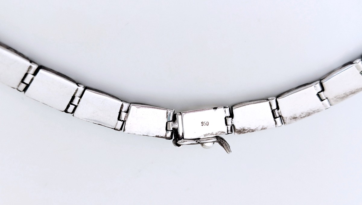 Necklace In Sterling Silver And Lapis Lazuli-photo-3
