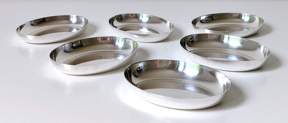 Six coupelles art deco en argent massif Wolfers -photo-2
