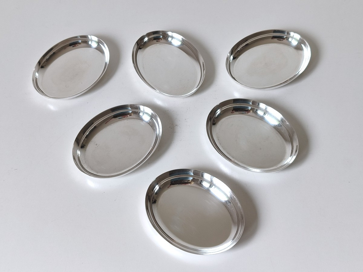 Six coupelles art deco en argent massif Wolfers -photo-3