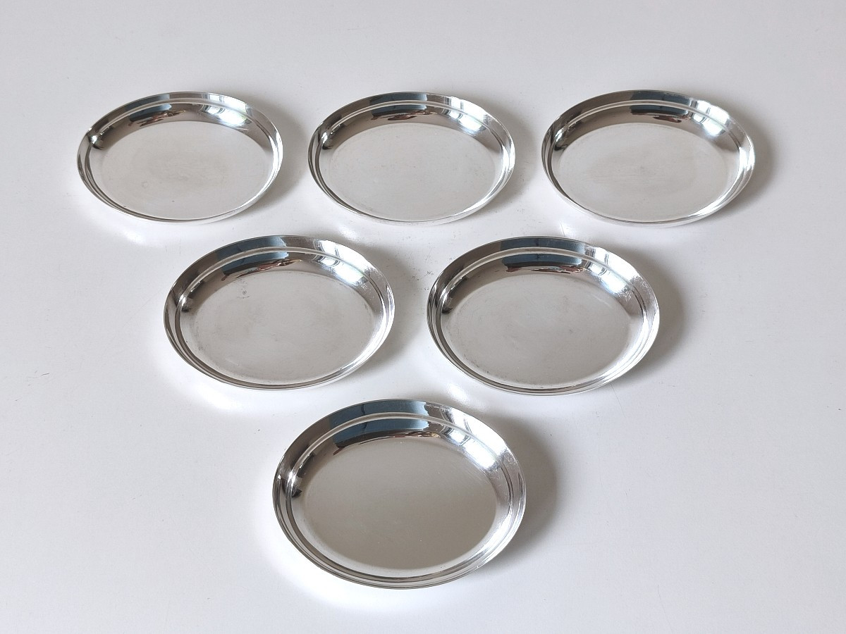 Six coupelles art deco en argent massif Wolfers -photo-4