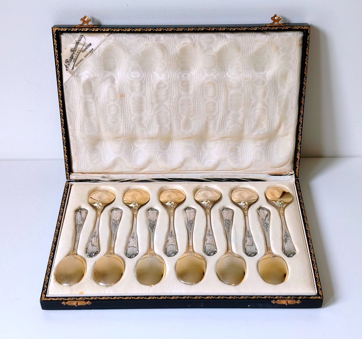 Twelve Sterling Silver Ice Cream Spoons