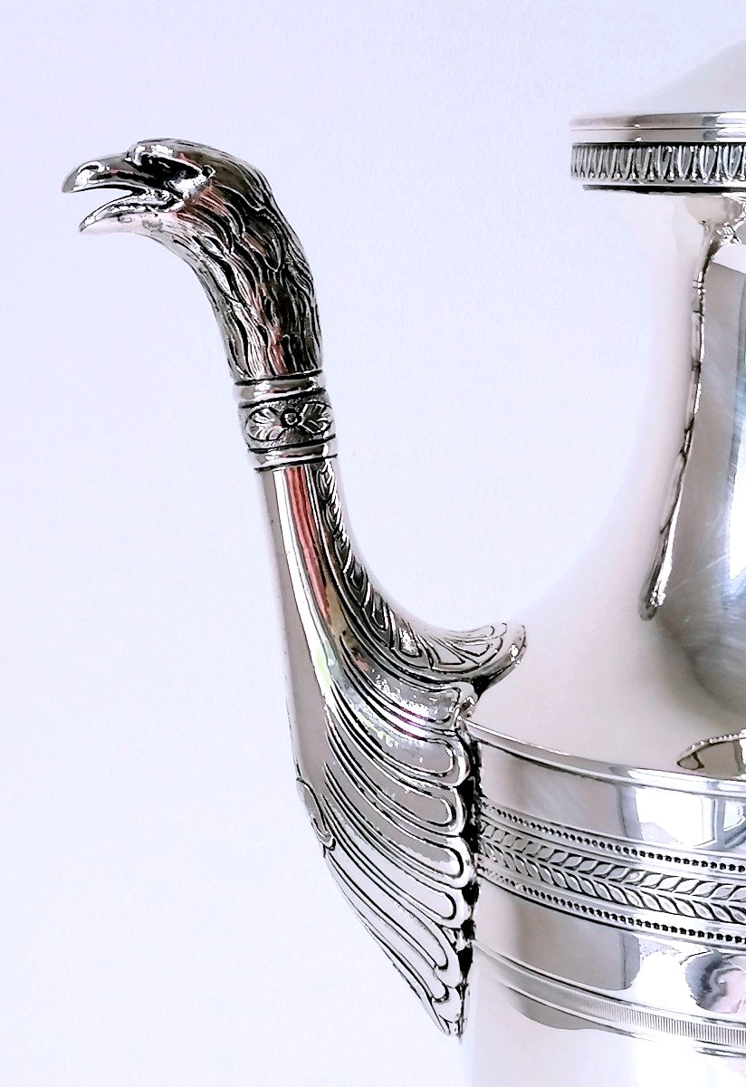 Cafetière de style empire en argent massif -photo-3