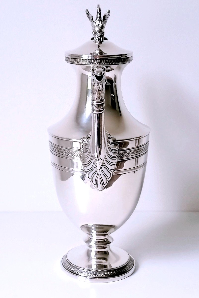 Cafetière de style empire en argent massif -photo-4