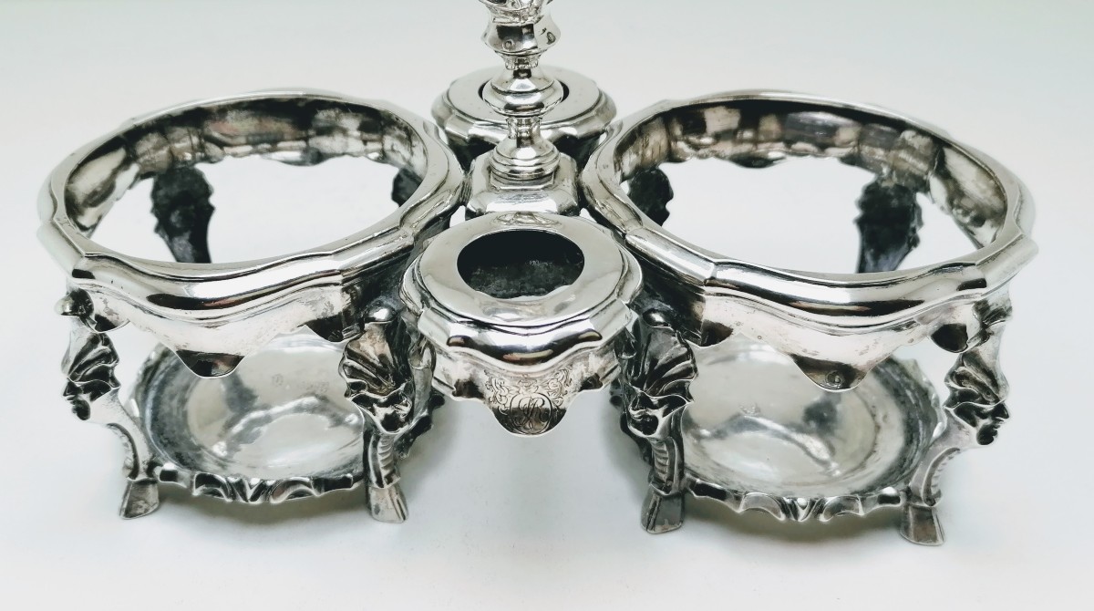 Solid Silver Oil Cruet Brussels 1748-1750-photo-4