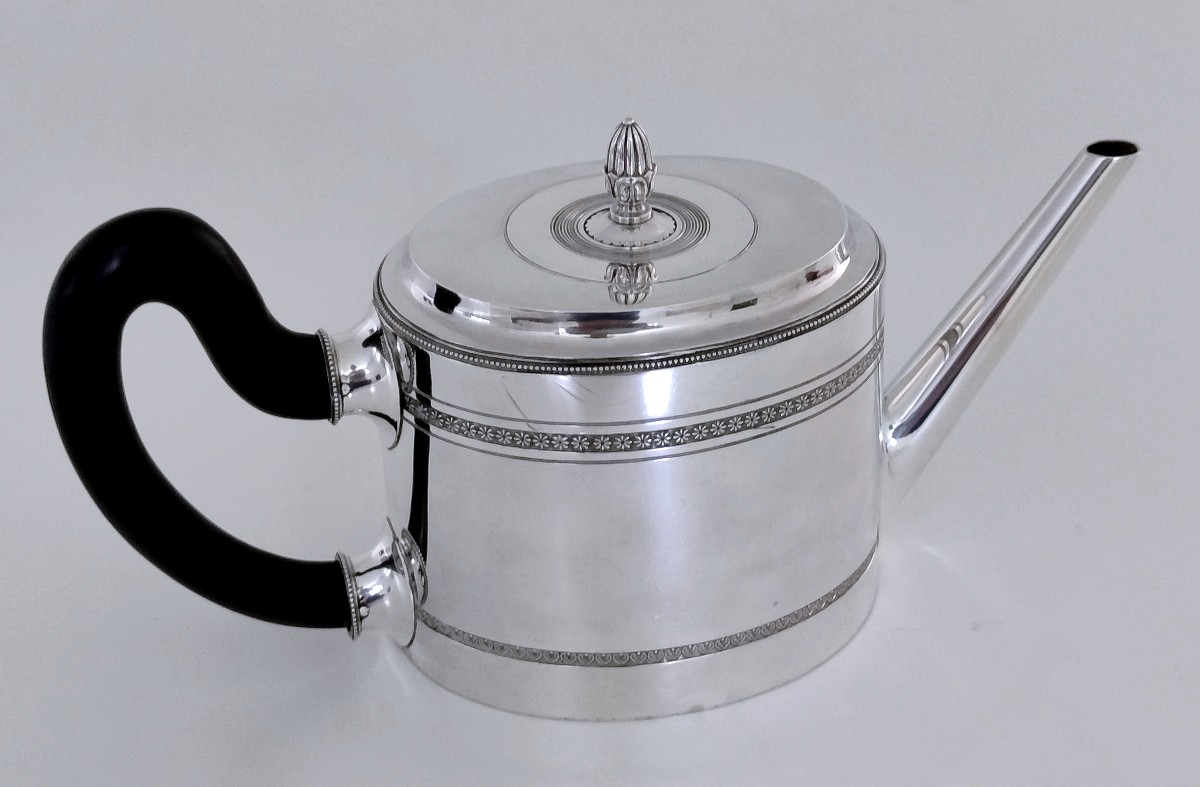 Empire Teapot In Sterling Silver-photo-3