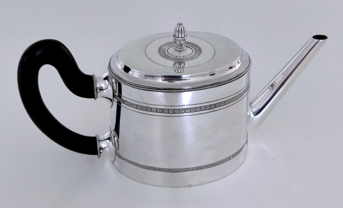 Empire Teapot In Sterling Silver-photo-4
