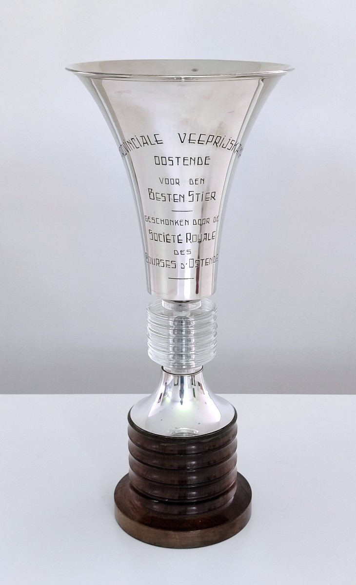 Coupe art deco en argent massif Wolfers 