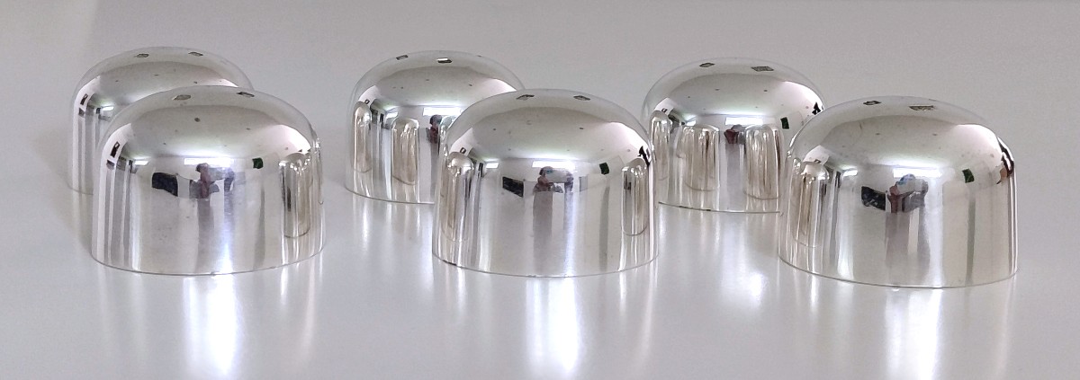 Six gobelets "tumbler cups" en argent massif Arthur Robert Angell -photo-1