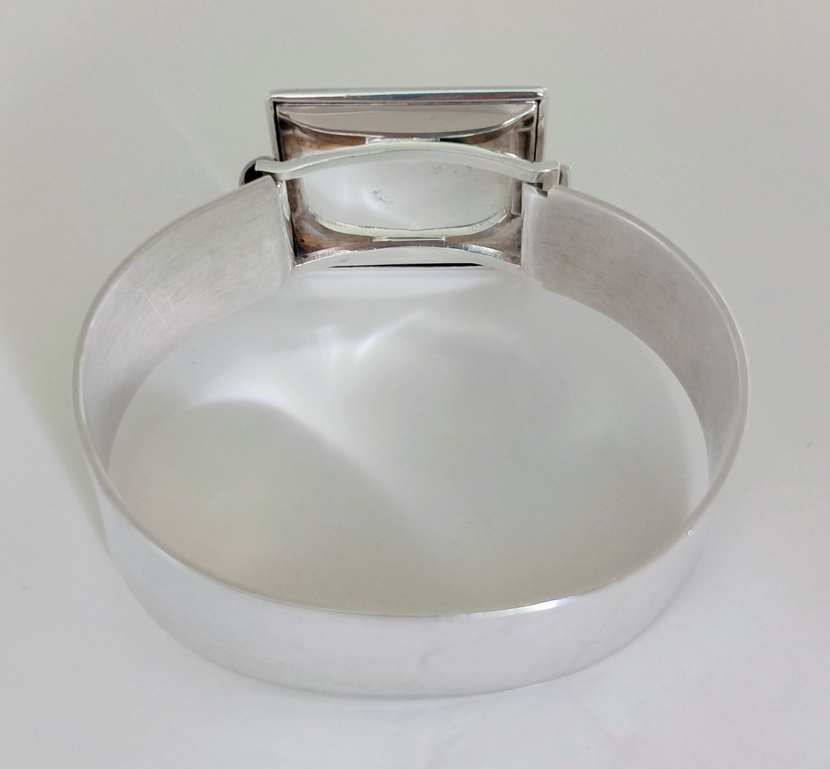 Bracelet en argent massif et agate -photo-3