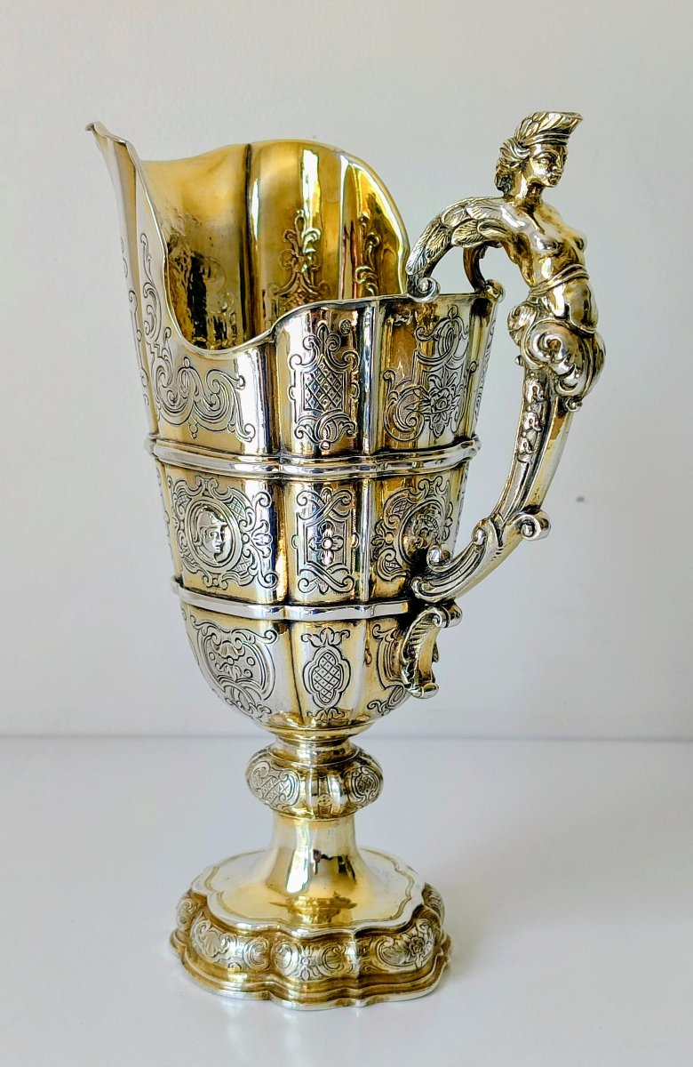 Water Pitcher With A Solid Silver Basin, Augsburg, 1725–1730, Johann Ignaz Saler -photo-2