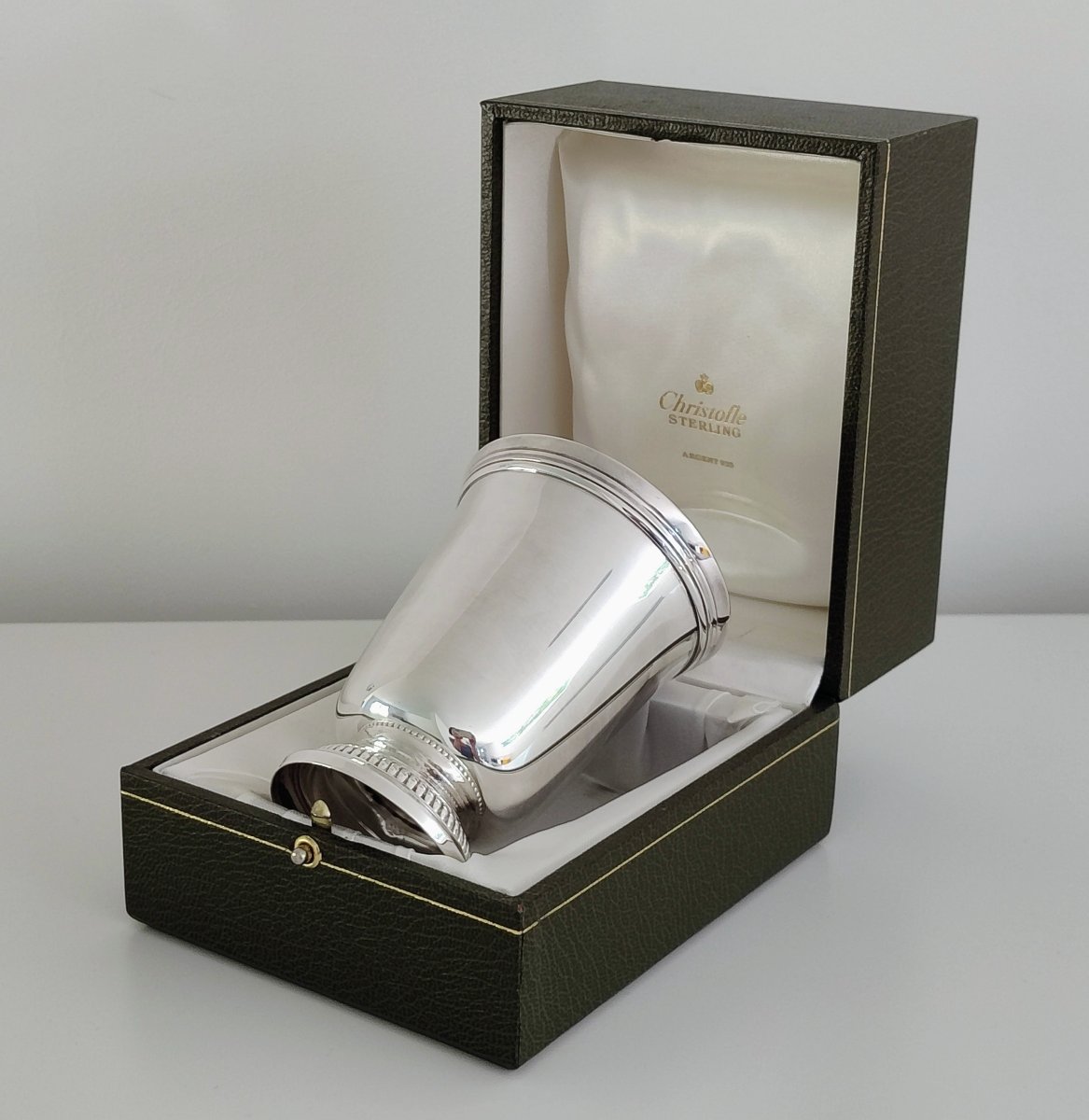 Timbale tulipe en argent massif Christofle -photo-2