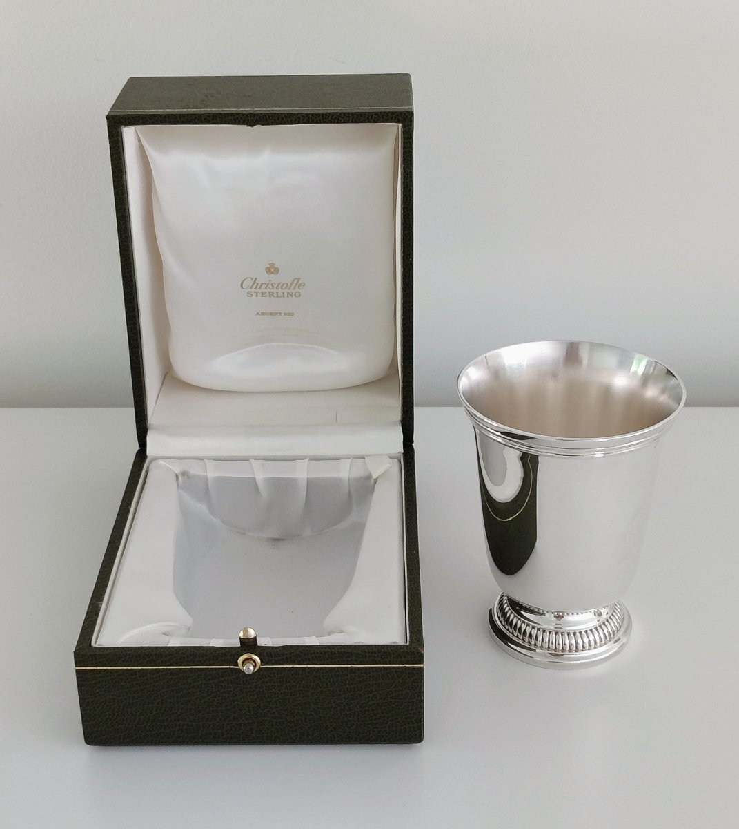 Timbale tulipe en argent massif Christofle -photo-3