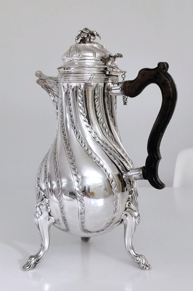 Cafetière en argent massif Mons 1774-photo-2